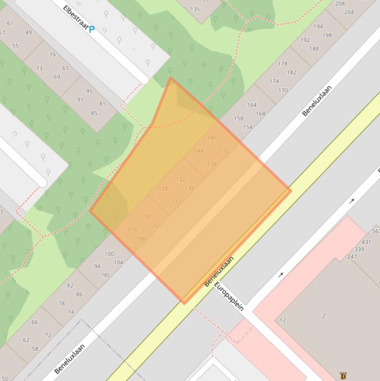 Kaart van postcodegebied 1966WP.