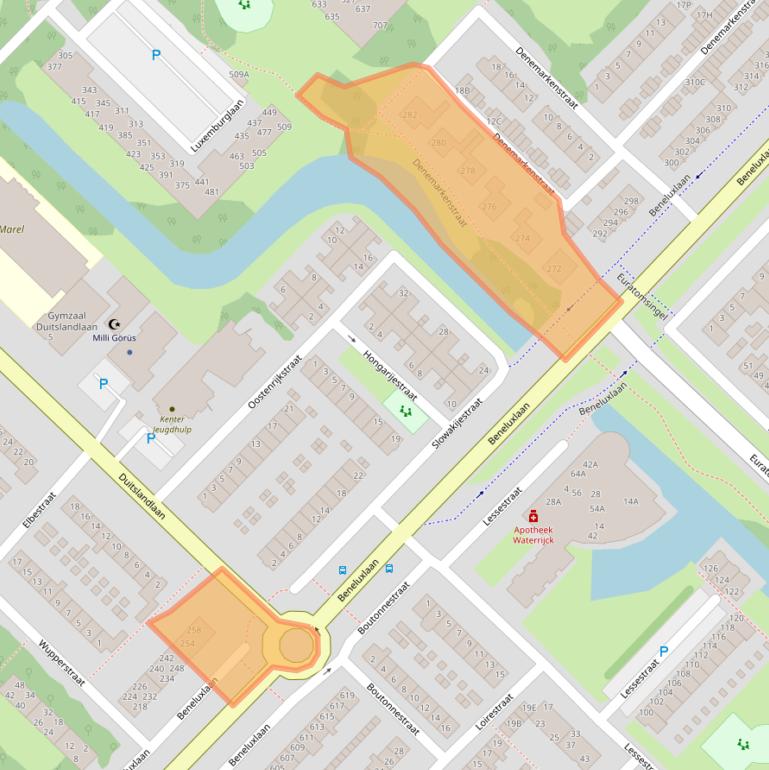 Kaart van postcodegebied 1966WT.