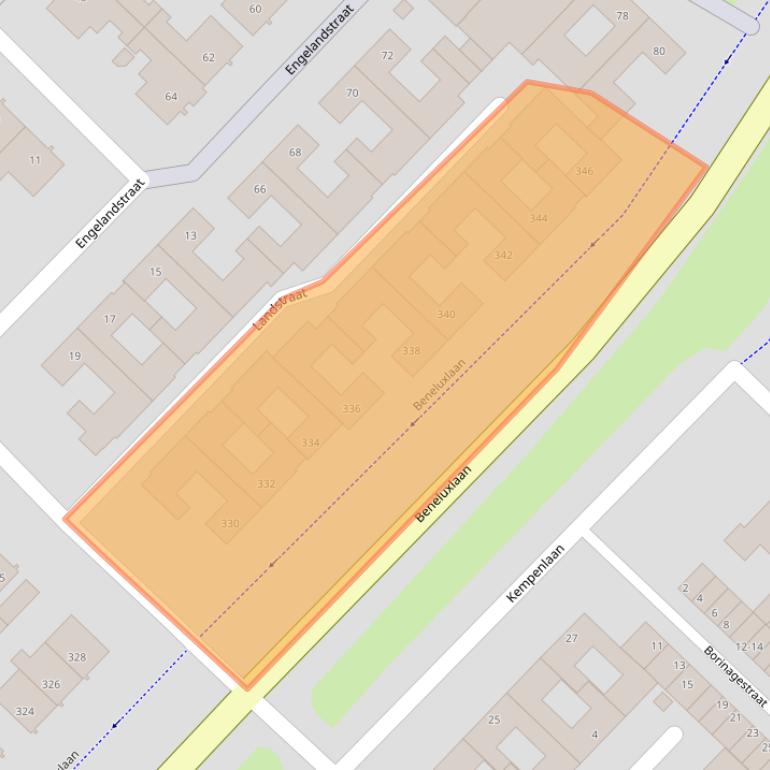 Kaart van postcodegebied 1966WX.