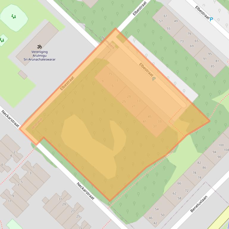 Kaart van postcodegebied 1966XC.