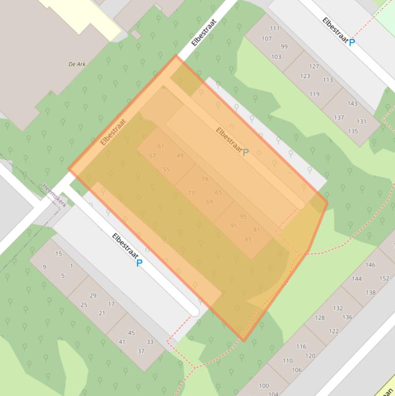 Kaart van postcodegebied 1966XD.