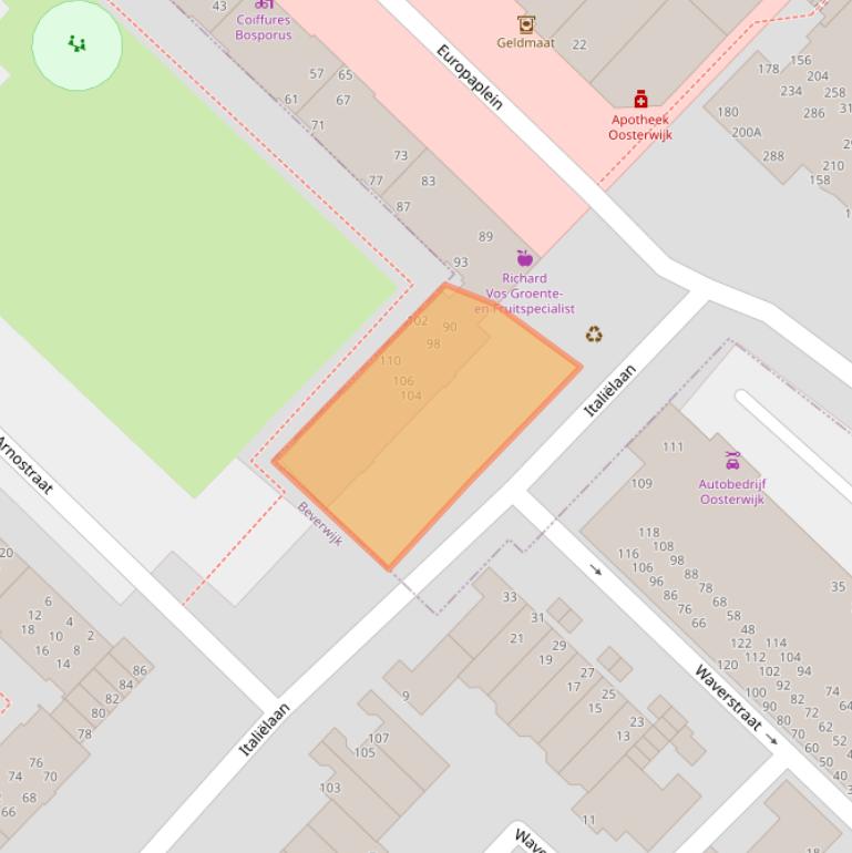 Kaart van postcodegebied 1966ZE.