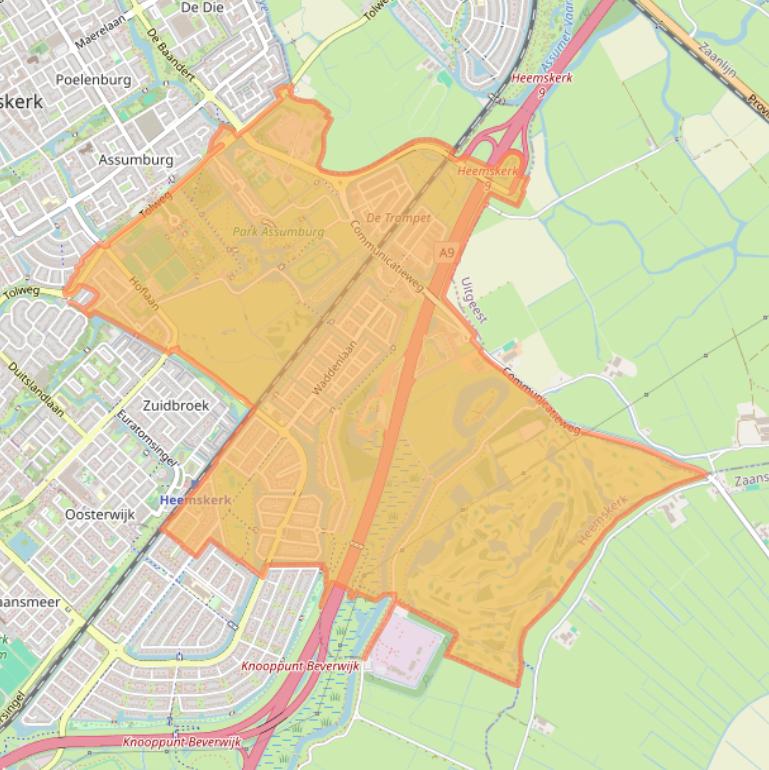 Kaart van postcodegebied 1967.