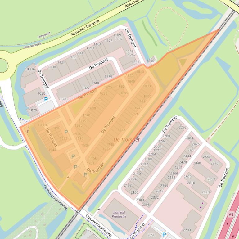 Kaart van postcodegebied 1967DB.