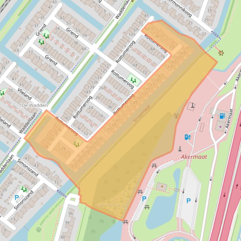 Kaart van postcodegebied 1967GC.