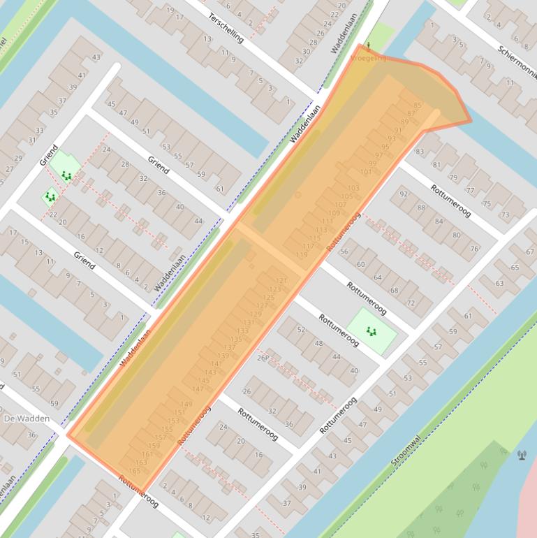 Kaart van postcodegebied 1967GD.