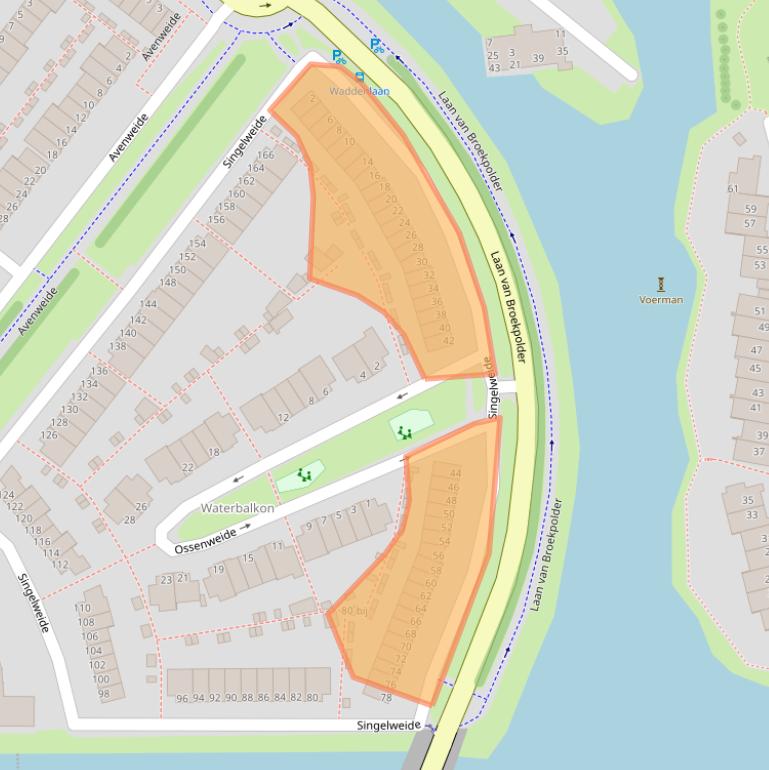 Kaart van postcodegebied 1967HC.