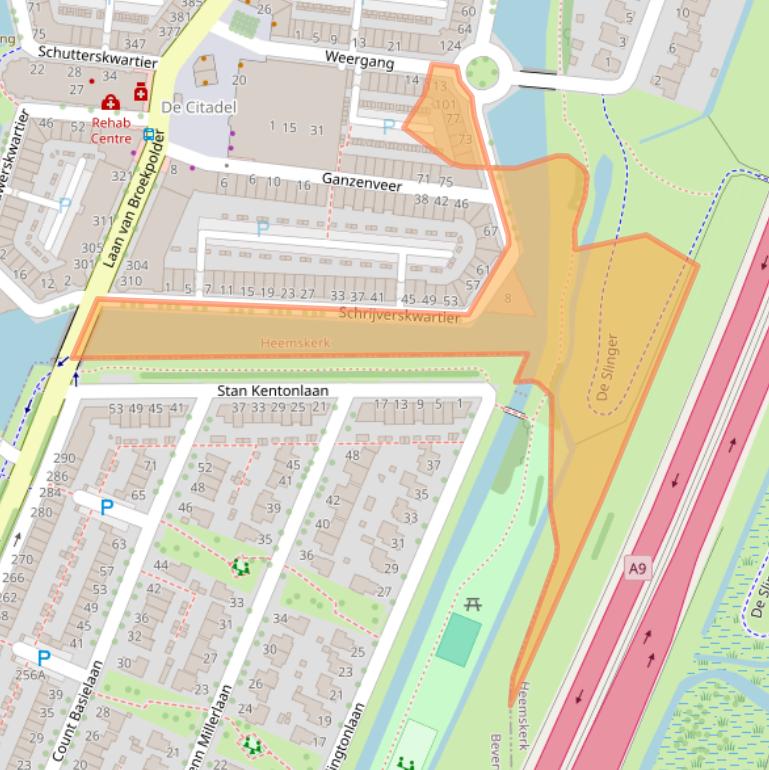 Kaart van postcodegebied 1967JJ.