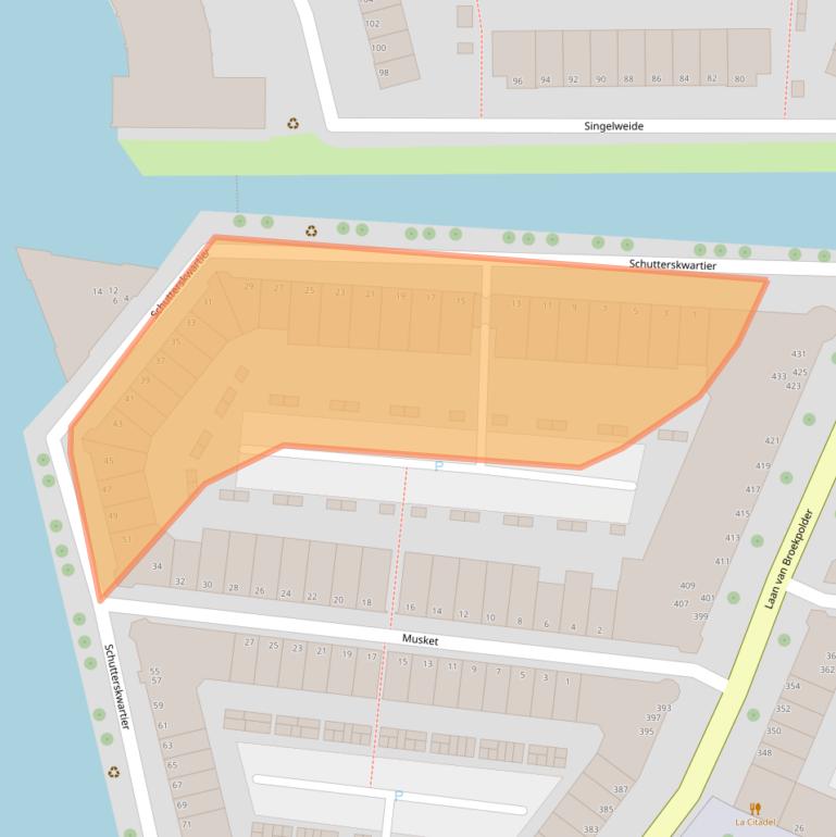 Kaart van postcodegebied 1967KA.