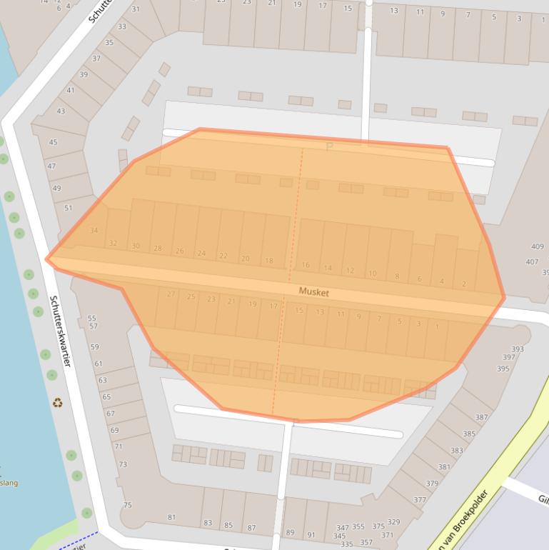 Kaart van postcodegebied 1967KC.