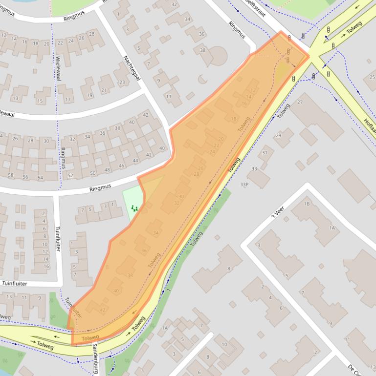 Kaart van postcodegebied 1967NH.
