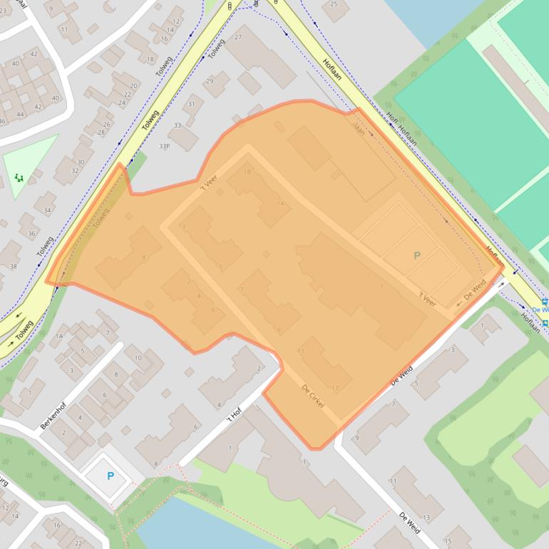 Kaart van postcodegebied 1967NJ.