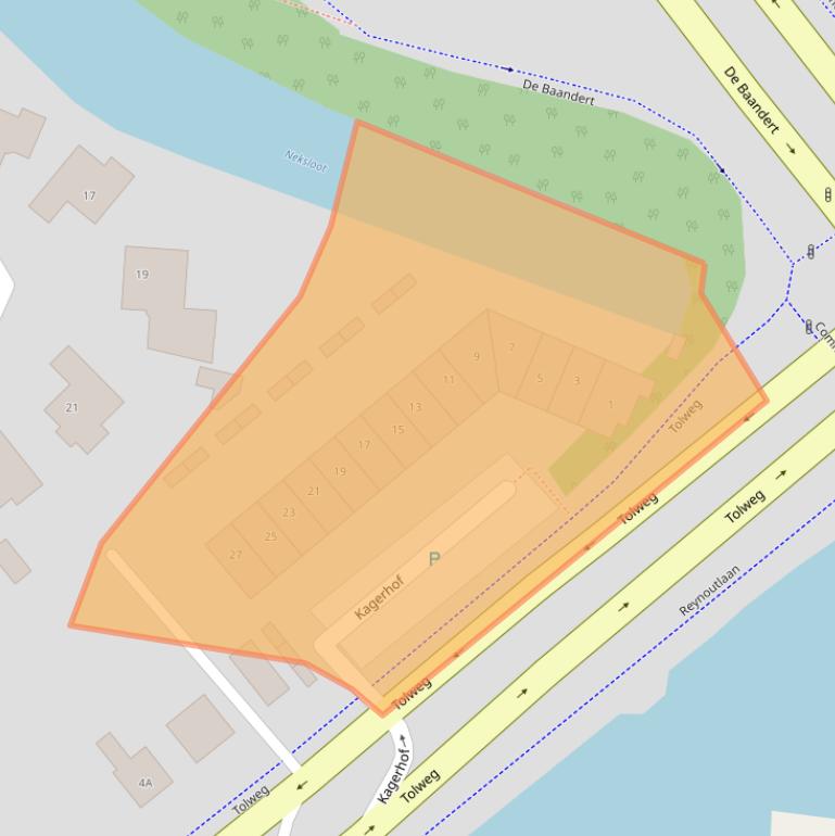 Kaart van postcodegebied 1967NS.