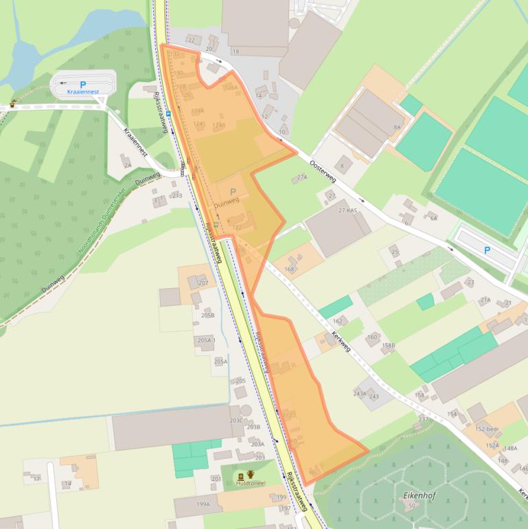 Kaart van postcodegebied 1968LL.