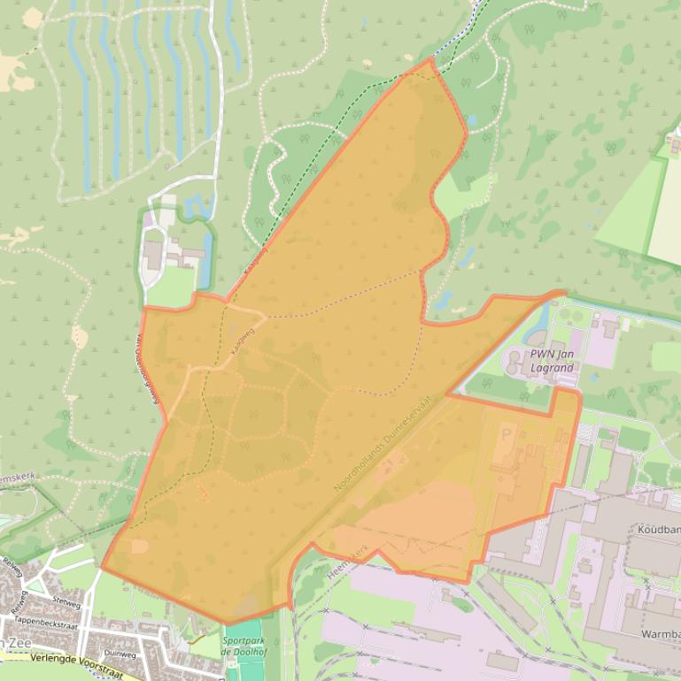 Kaart van postcodegebied 1969GB.