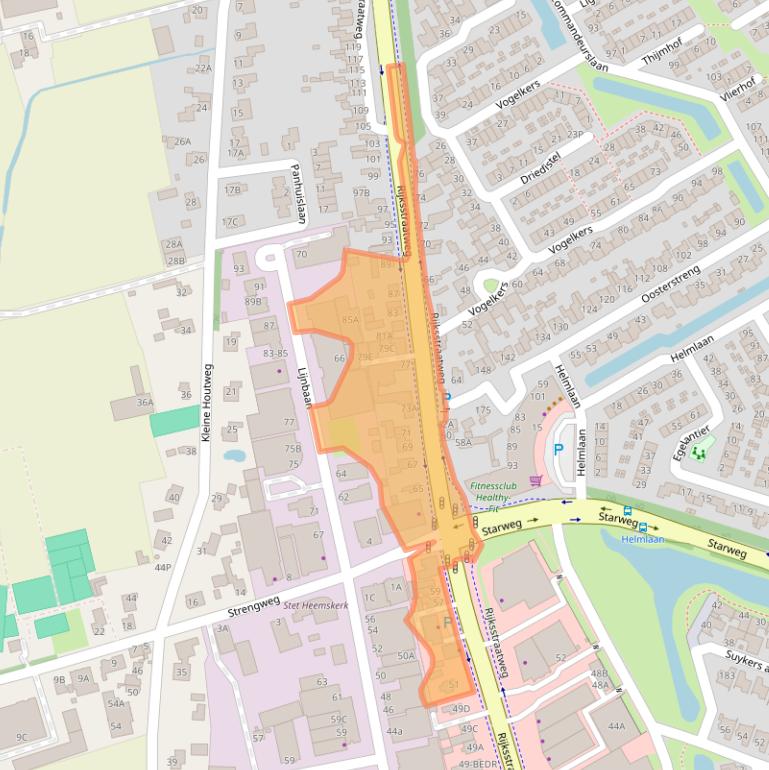 Kaart van postcodegebied 1969LC.