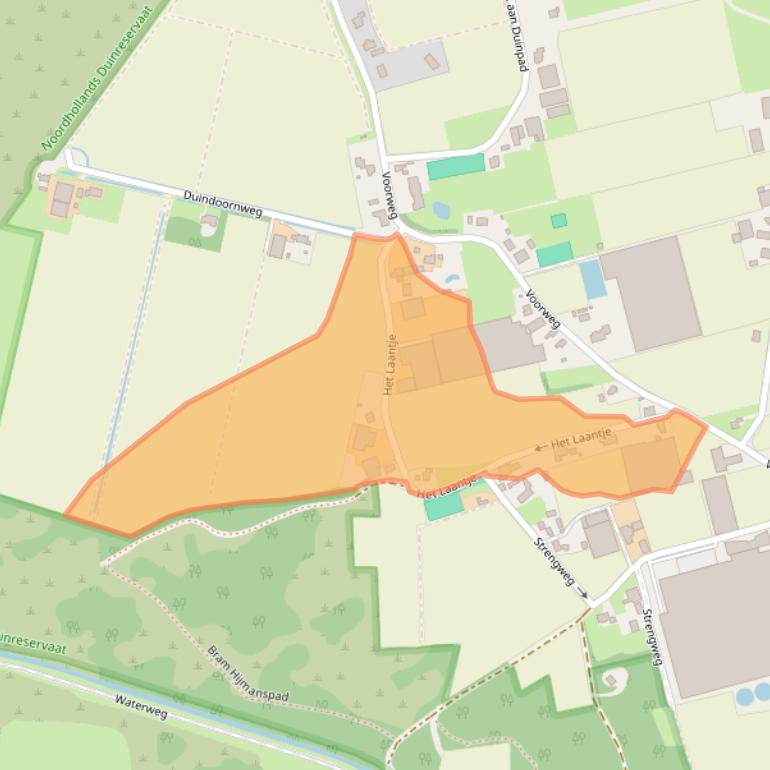 Kaart van postcodegebied 1969MH.