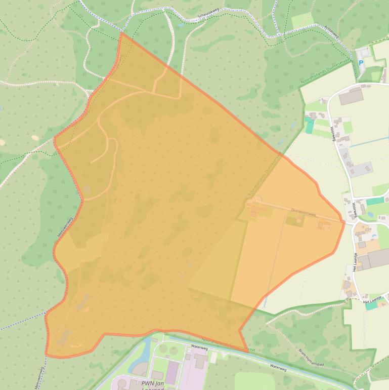 Kaart van postcodegebied 1969MJ.