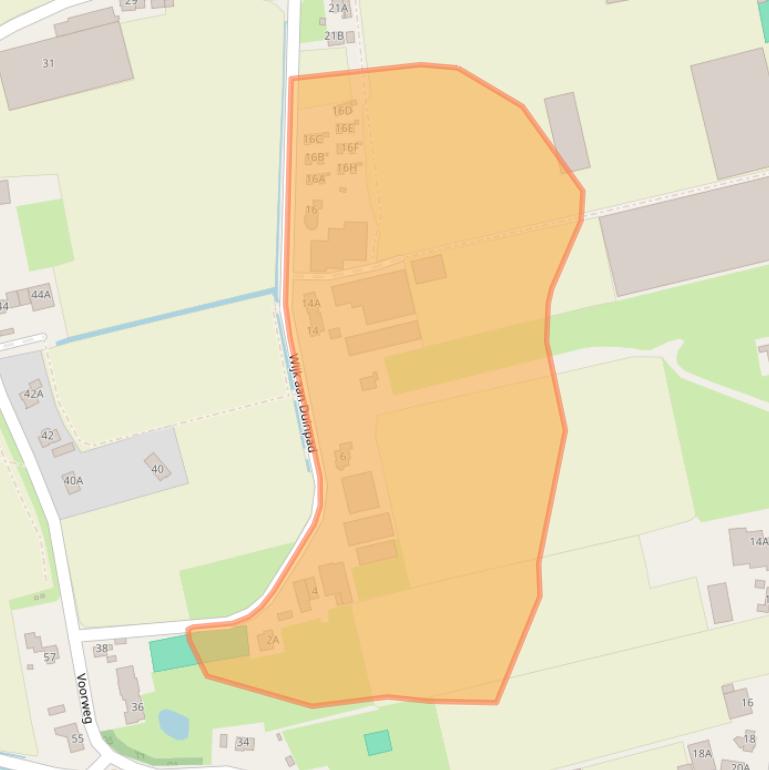 Kaart van postcodegebied 1969MK.