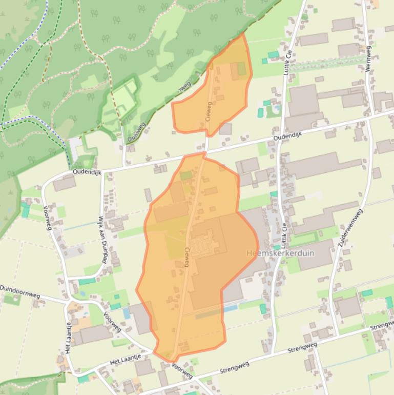 Kaart van postcodegebied 1969MS.