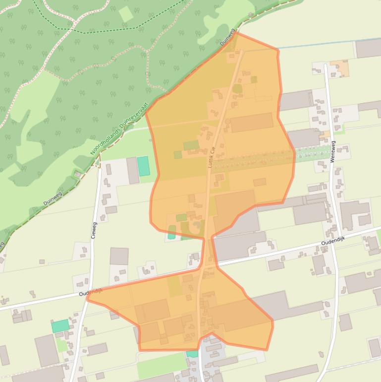 Kaart van postcodegebied 1969MV.