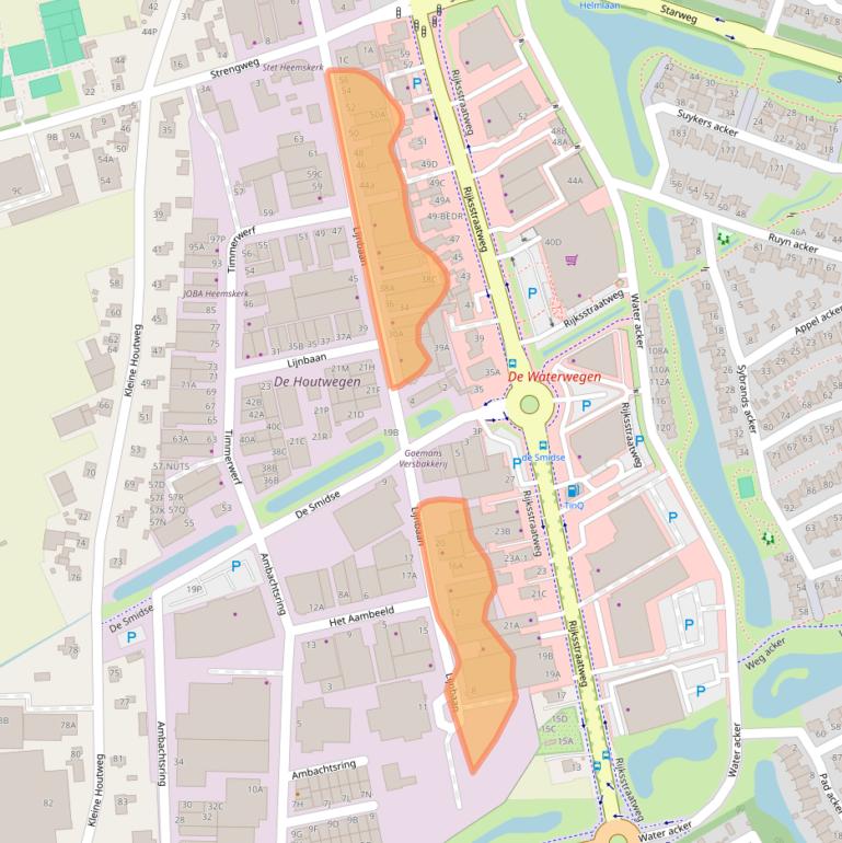 Kaart van postcodegebied 1969NE.