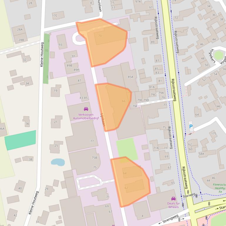 Kaart van postcodegebied 1969NG.
