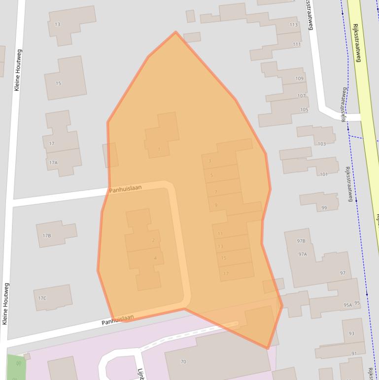 Kaart van postcodegebied 1969NK.