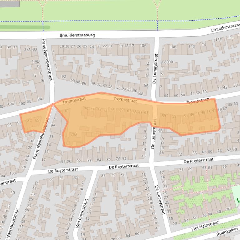 Kaart van postcodegebied 1971AB.