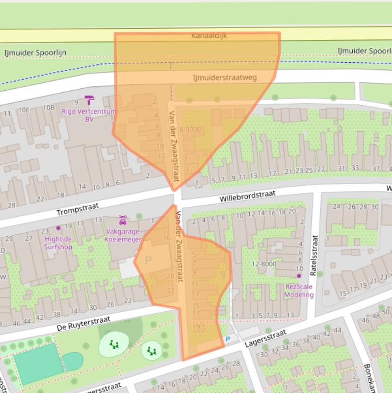 Kaart van postcodegebied 1971BA.