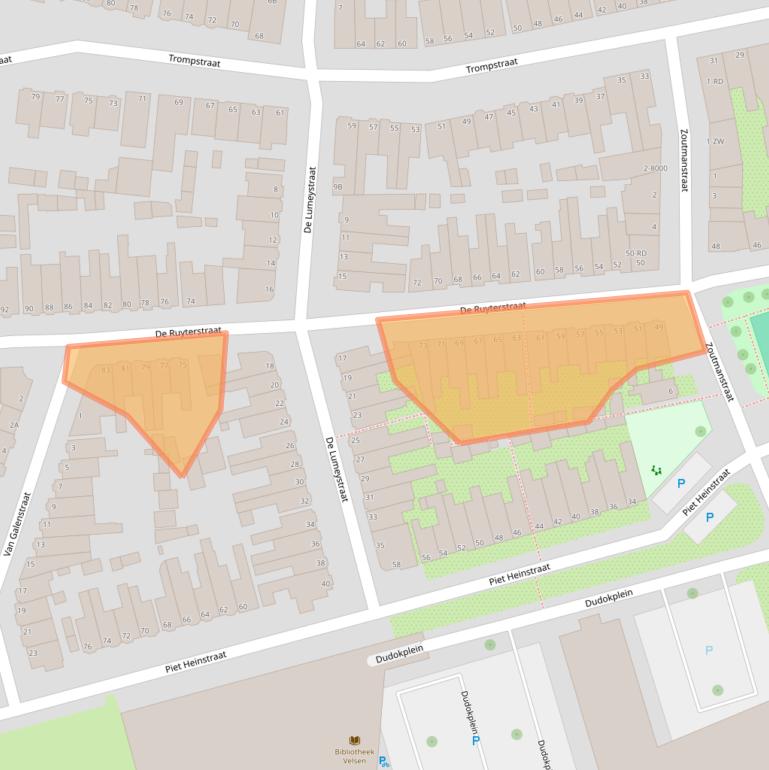 Kaart van postcodegebied 1971BC.