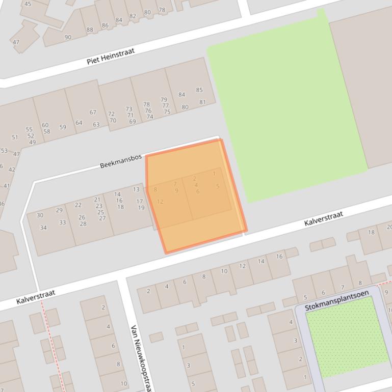 Kaart van postcodegebied 1971BV.