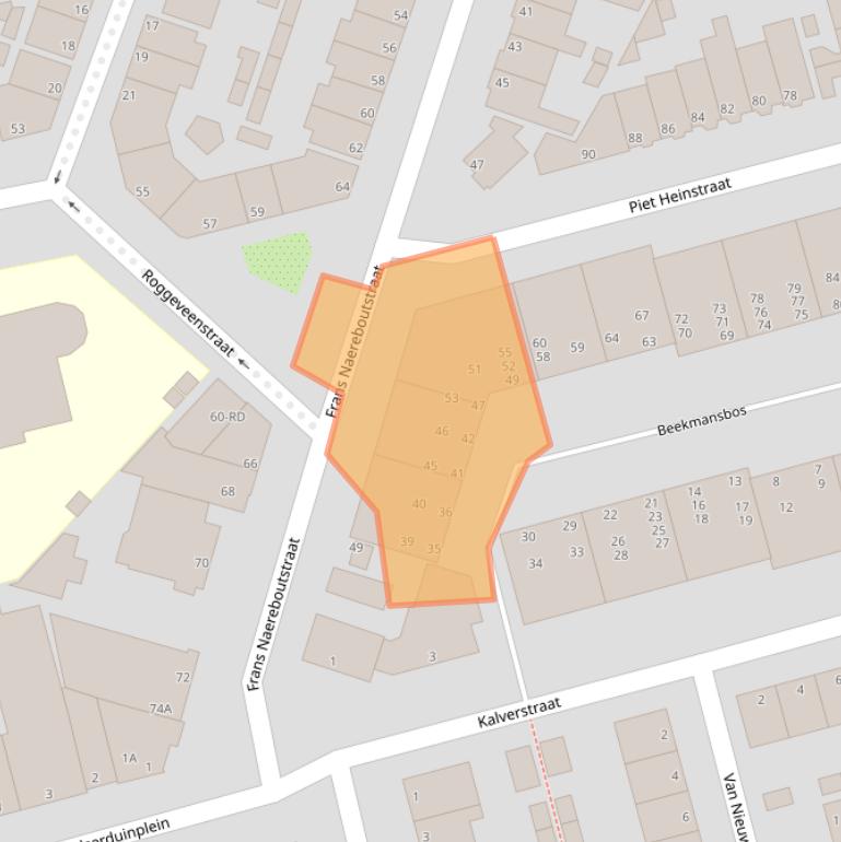 Kaart van postcodegebied 1971BX.