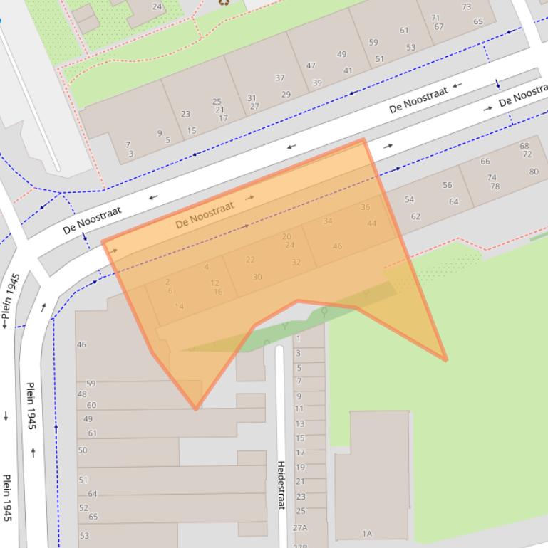 Kaart van postcodegebied 1971CE.