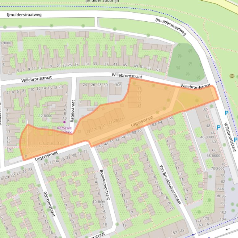 Kaart van postcodegebied 1971DG.