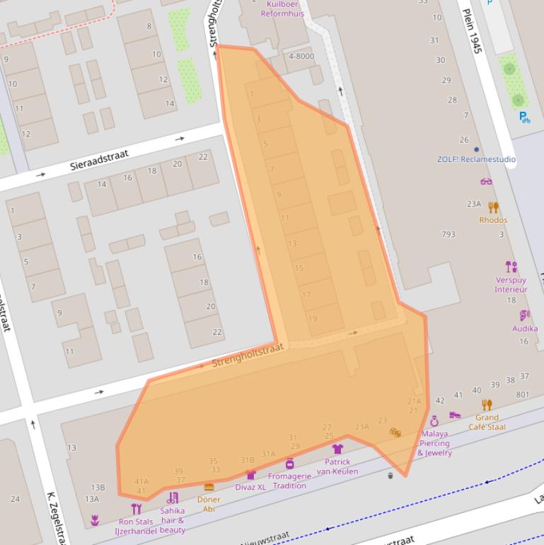 Kaart van postcodegebied 1971EB.