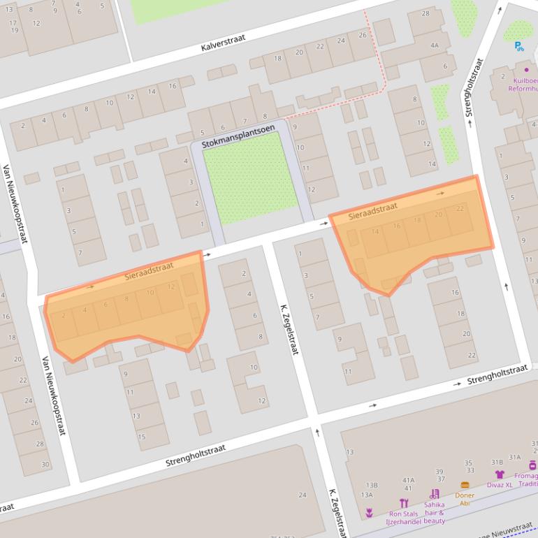 Kaart van postcodegebied 1971EE.