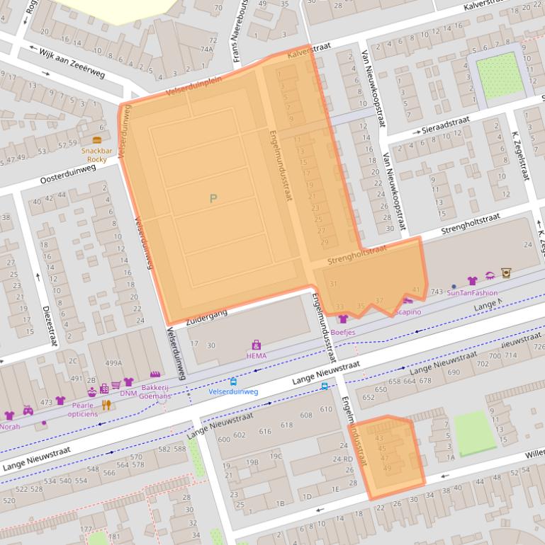 Kaart van postcodegebied 1971EJ.