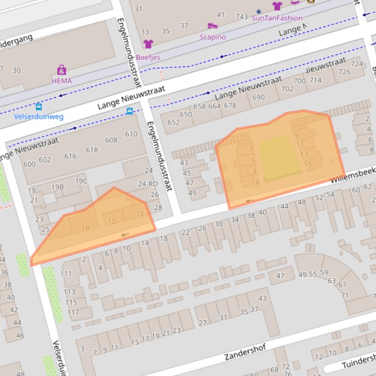 Kaart van postcodegebied 1971GT.