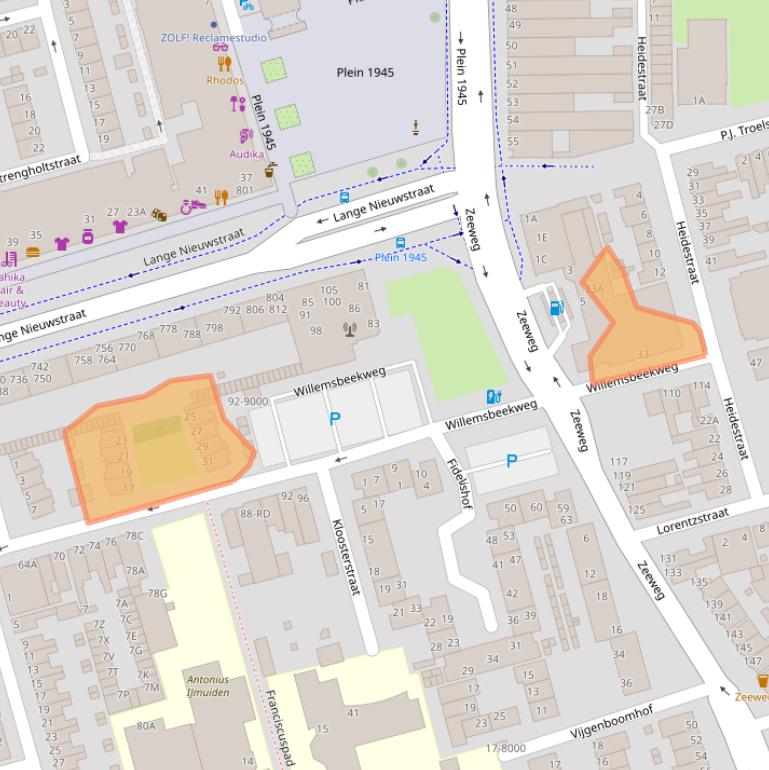Kaart van postcodegebied 1971GV.