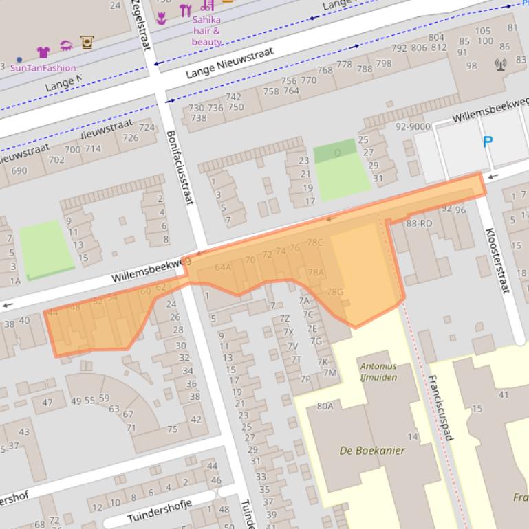 Kaart van postcodegebied 1971GX.