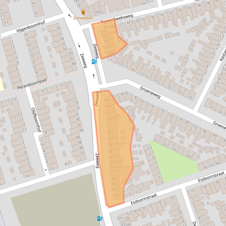 Kaart van postcodegebied 1971HB.