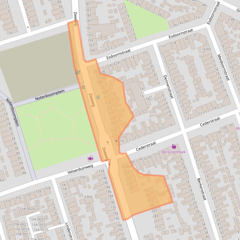 Kaart van postcodegebied 1971HC.