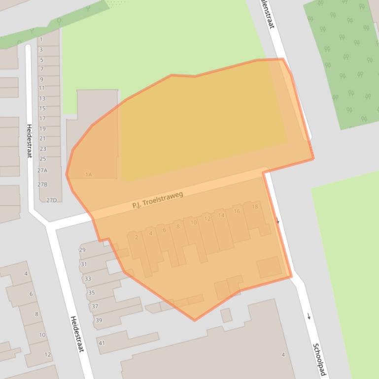 Kaart van postcodegebied 1971HL.