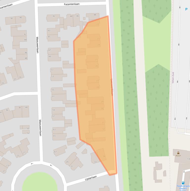 Kaart van postcodegebied 1971JW.