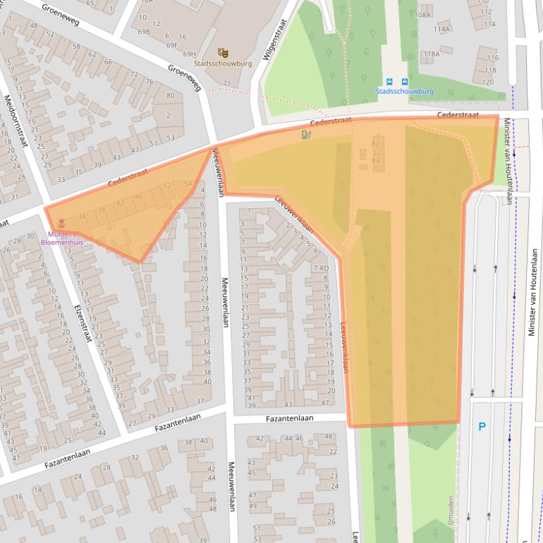 Kaart van postcodegebied 1971KD.