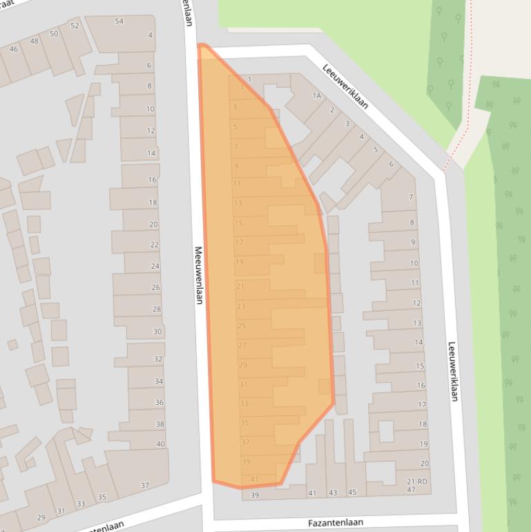 Kaart van postcodegebied 1971KM.