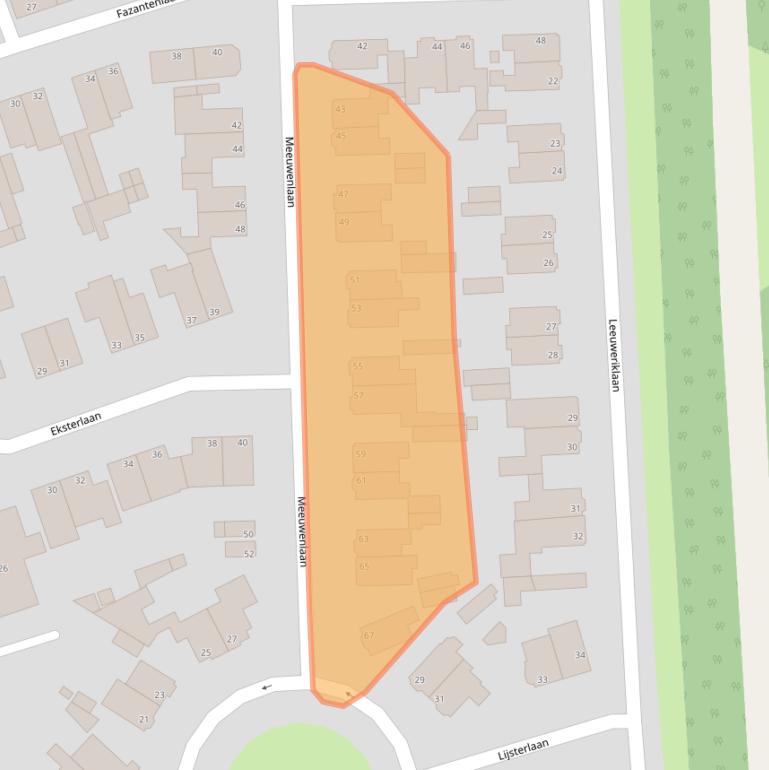 Kaart van postcodegebied 1971KN.