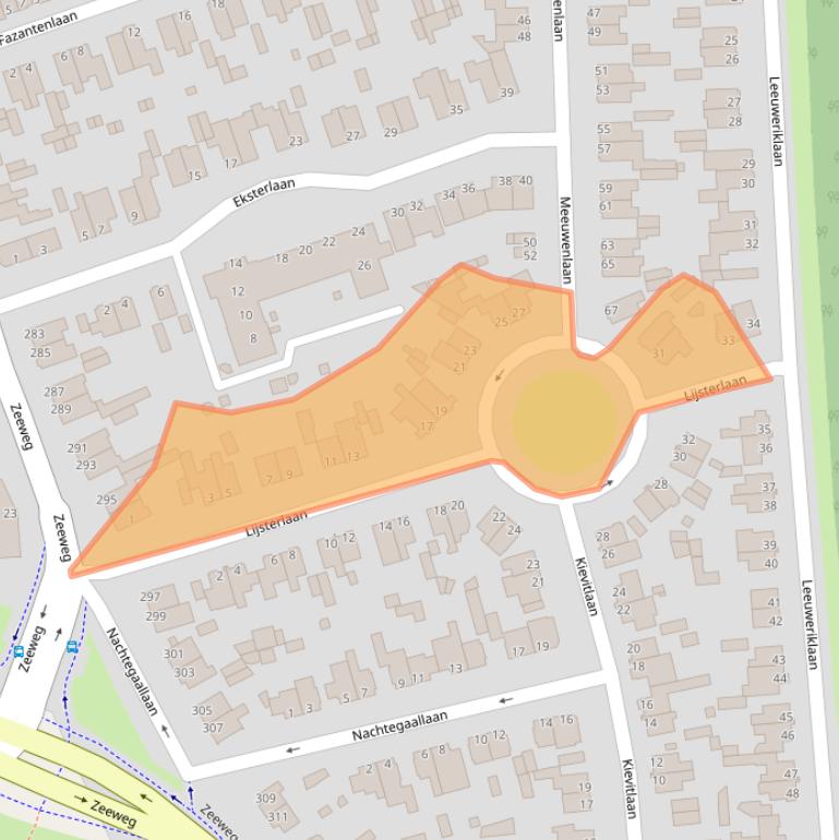 Kaart van postcodegebied 1971KT.