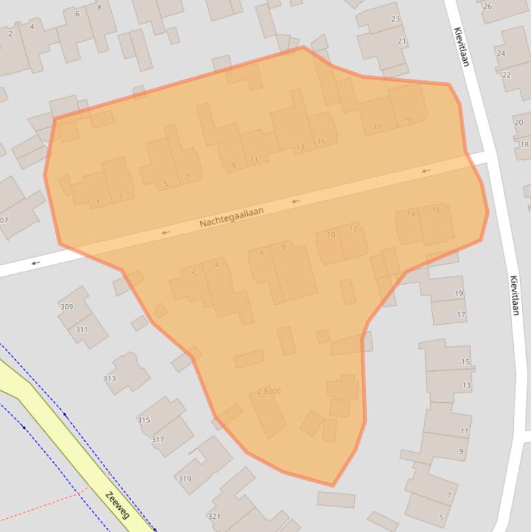Kaart van postcodegebied 1971KW.